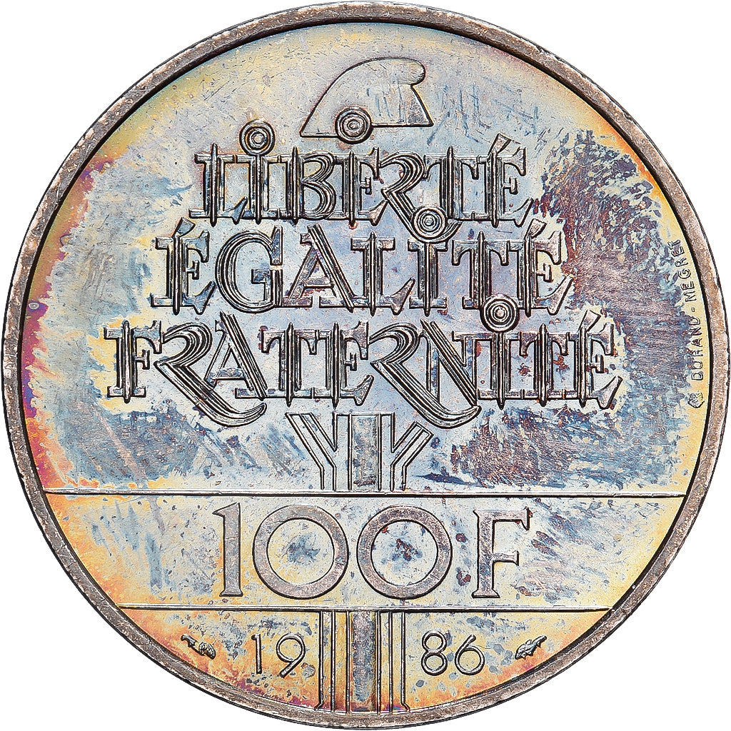 Francia, 100 Francs, 1986, EBC, Plata, KM:P972, Gadoury:901p