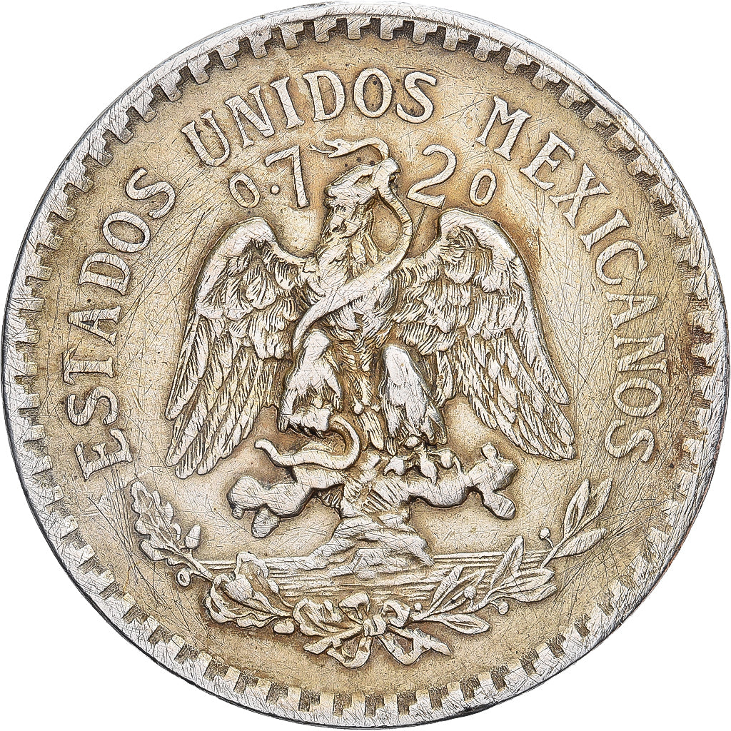 Mexico, Peso, 1924, Mexico City, Silver, EF(40-45), KM:455