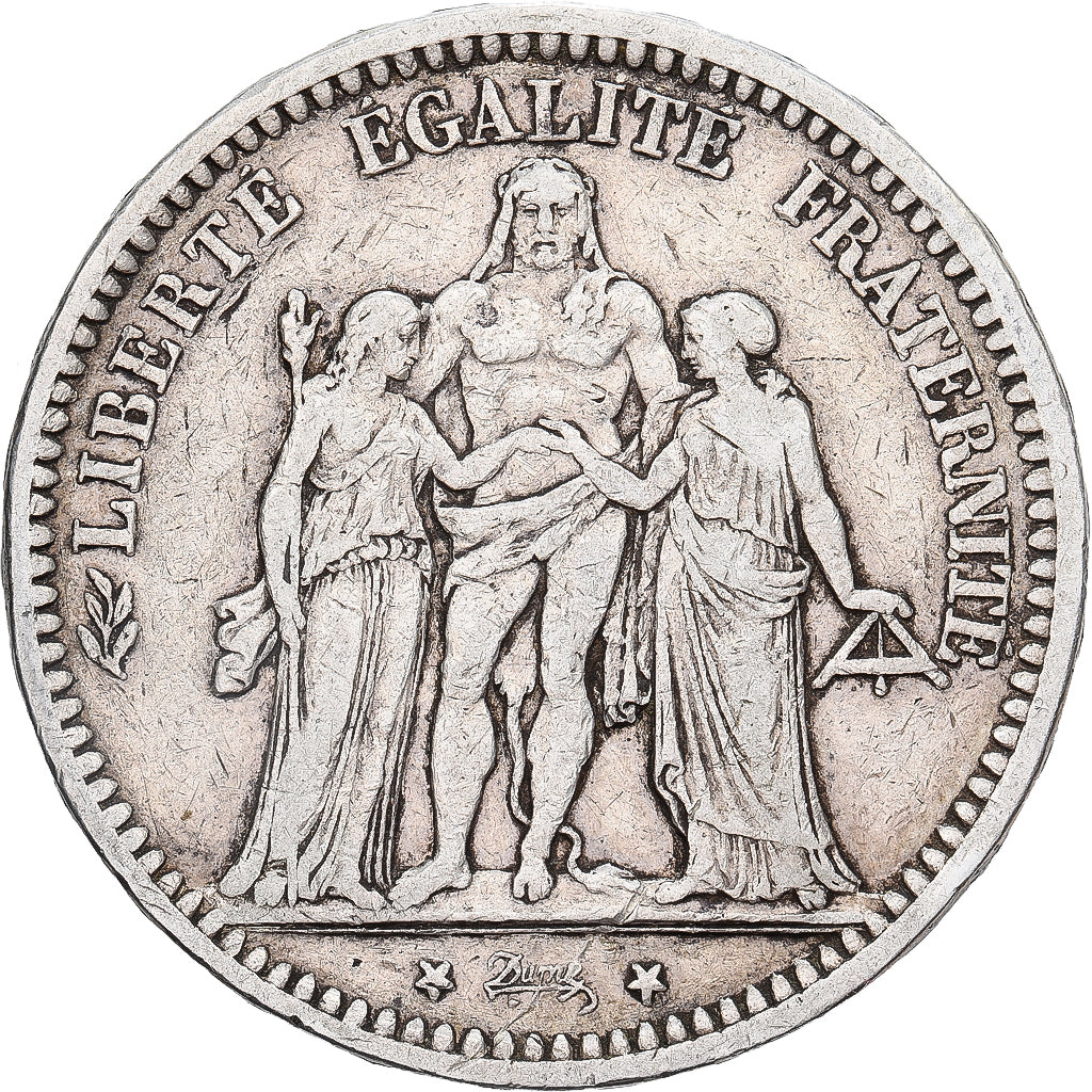 Coin, France, Hercule, 5 Francs, 1871, Paris, VF(30-35), Silver, KM:823