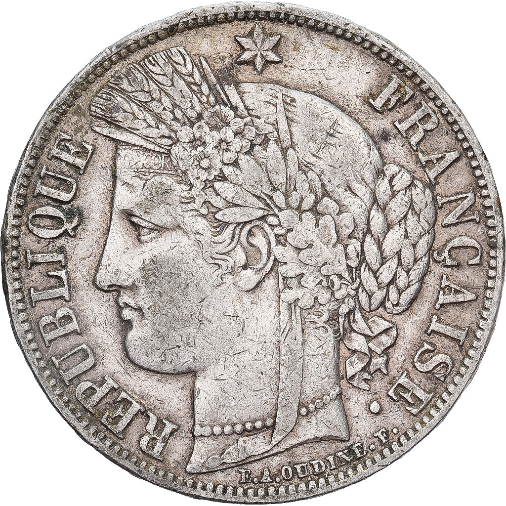 France, Cérès, 5 Francs, 1850, Paris, VF(30-35), Silver, KM:761.1, Gadoury:719