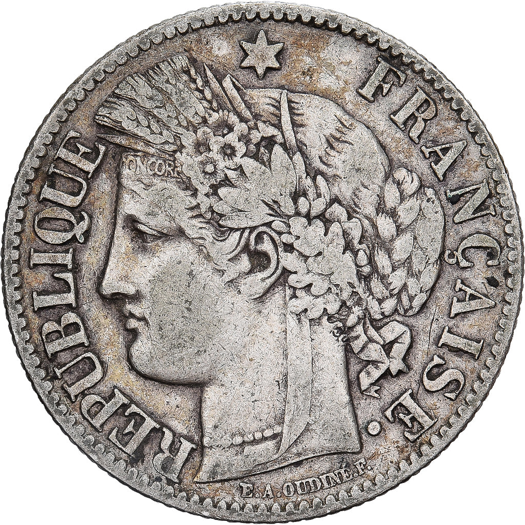 France, Cérès, 2 Francs, 1887, Paris, VF(30-35), Silver, KM:817.1