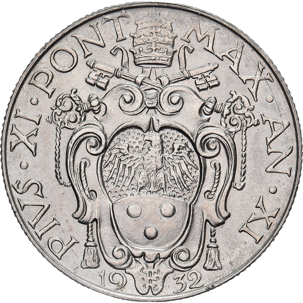 CIDADE DO VATICANO, Pius XI, 50 Centesimi, 1932, Rome, Níquel, AU(50-53), KM:4