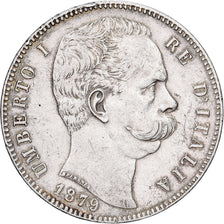 Italy, Umberto I, 5 Lire, 1879, Rome, Silver, EF(40-45), KM:20