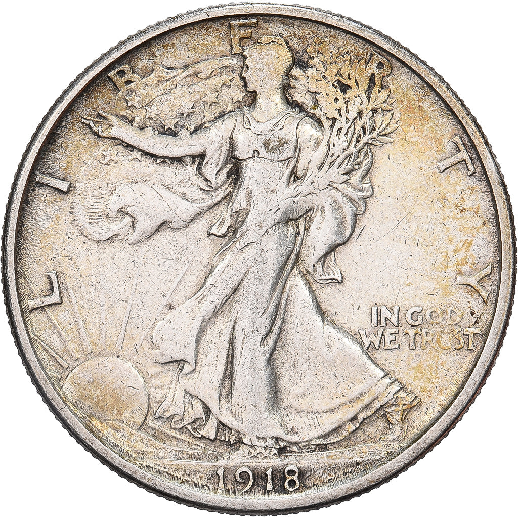 United States, Half Dollar, Walking Liberty Half Dollar, 1918, San Francisco