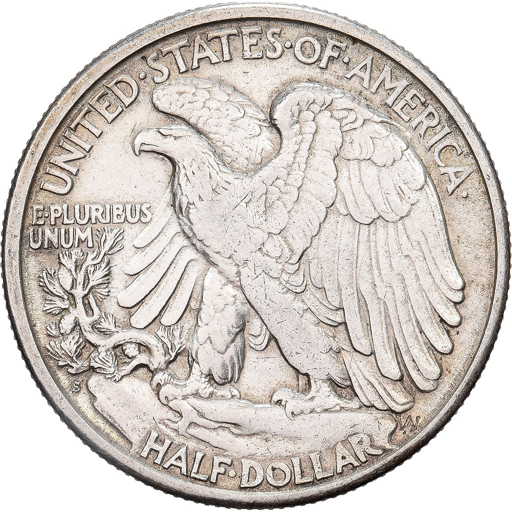 United States, Half Dollar, Walking Liberty Half Dollar, 1918, San Francisco