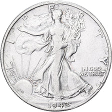 Coin, United States, Walking Liberty Half Dollar, 1942, Denver, VF(30-35)