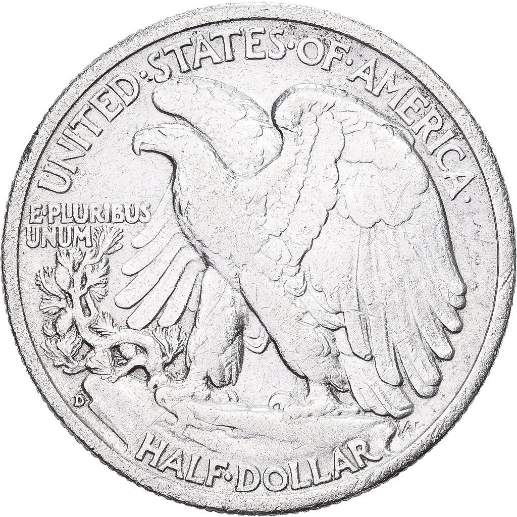 Coin, United States, Walking Liberty Half Dollar, 1942, Denver, VF(30-35)