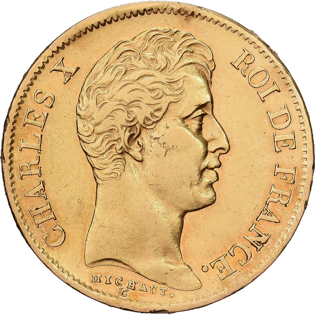 France, 40 Francs, Charles X, 1830, Paris, Or, TTB+, KM:721.1