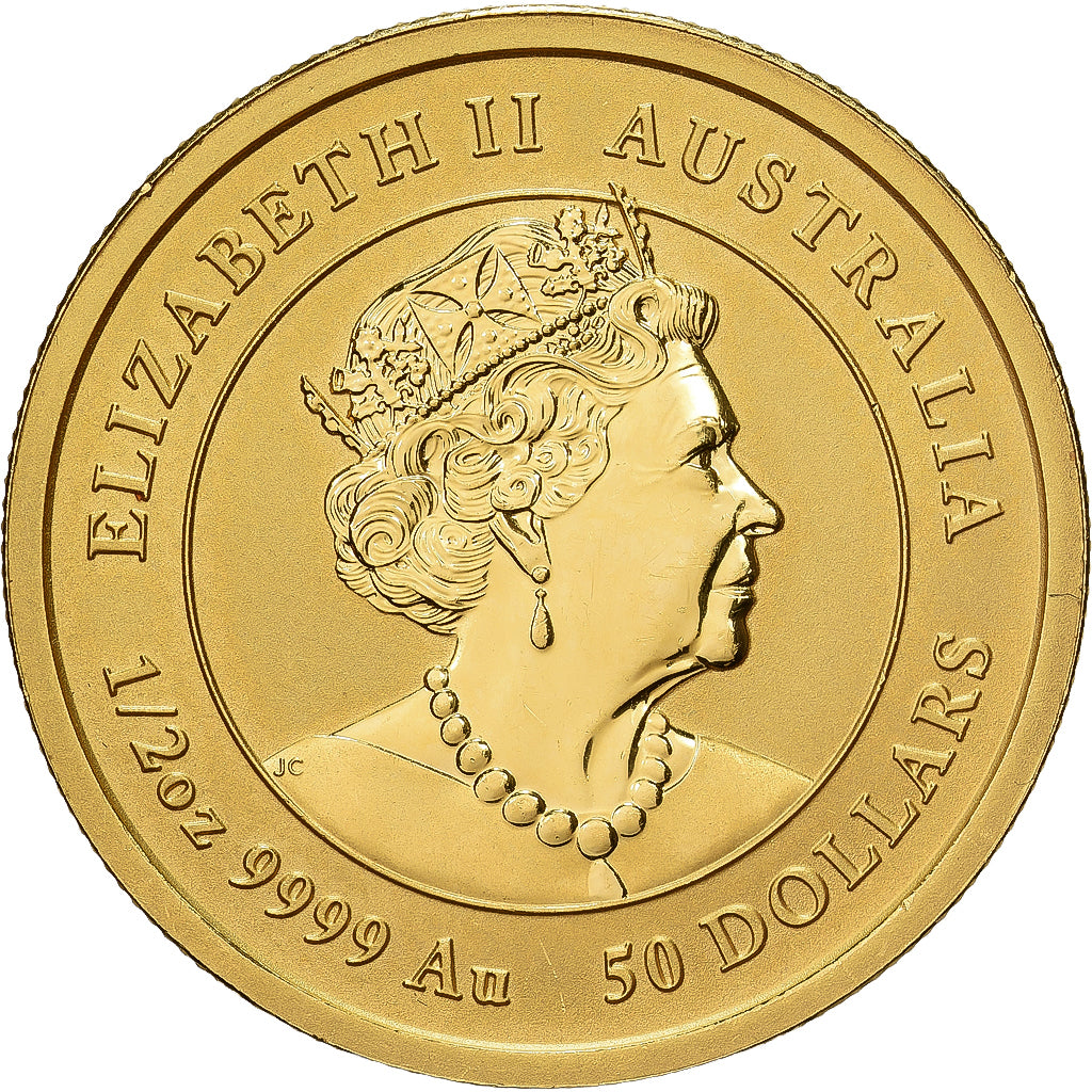 Australien, Elizabeth II, 50 Dollars, 1/2 Oz, Année du Lapin, 2023, Perth