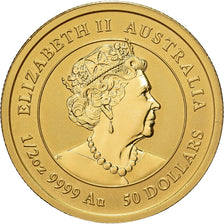 Australia, Elizabeth II, 50 Dollars, 1/2 Oz, Année du Lapin, 2023, Perth