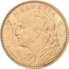 Coin, Switzerland, 10 Francs, 1915, Bern, AU(55-58), Gold, KM:36
