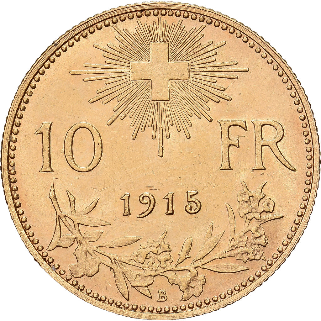 Moneta, Svizzera, 10 Francs, 1915, Bern, SPL-, Oro, KM:36