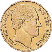 Belgium, 20 Francs, L WIENER 1865, Gold, EF(40-45), KM:23
