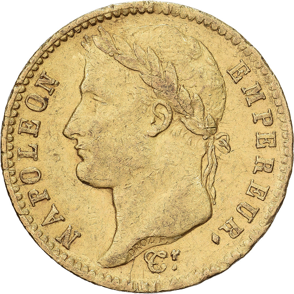 Francia, 20 Francs, Napoléon I, 1811, Paris, Oro, MBC, KM:695.1