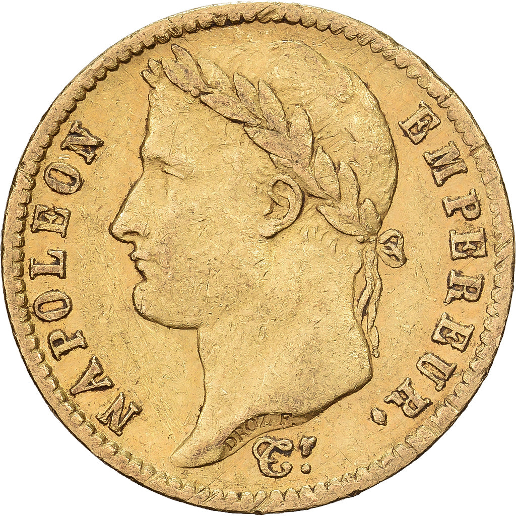 France, Napoléon I, 20 Francs, 1814, Paris, EF(40-45), Gold, KM:695.1
