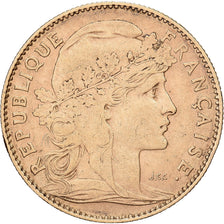 Francia, 10 Francs, Marianne Coq, 1901, Paris, Oro, BB+, Gadoury:1017, KM:846