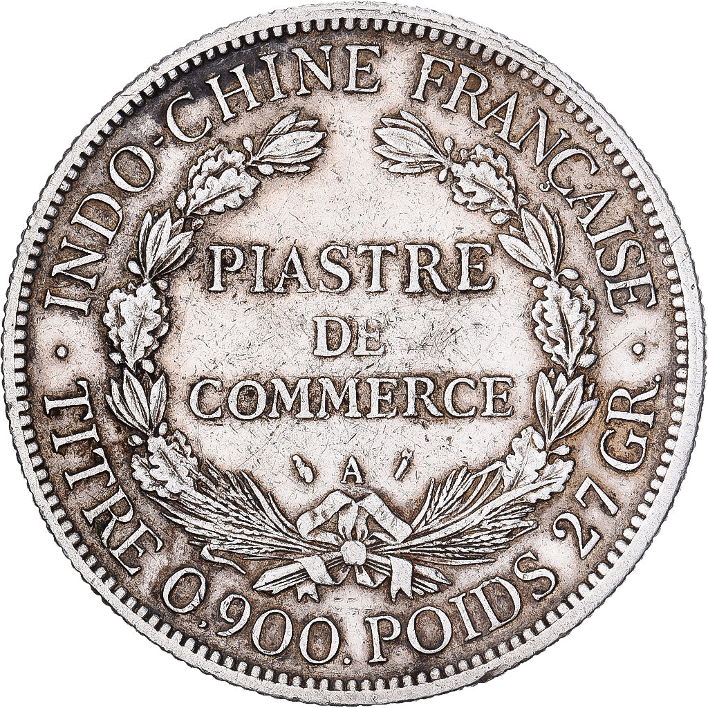 FRENCH INDO-CHINA, Piastre, 1896, Paris, EF(40-45), Silver, KM:5a.1