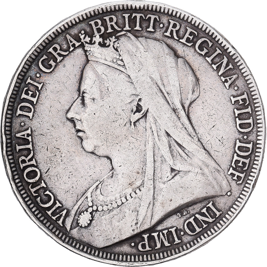 Great Britain, Victoria, Crown, 1893, EF(40-45), Silver, KM:783