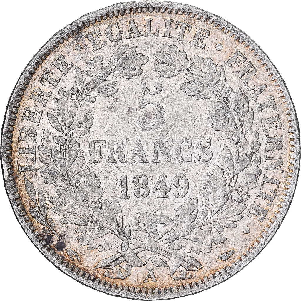 France, Cérès, 5 Francs, 1849, Paris, VF(30-35), Silver, KM:761.1, Gadoury:719