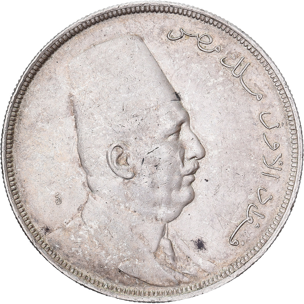 EGYPT, 20 Piastres, 1923, KM #338, EF(40-45), Silver, 40, 27.97