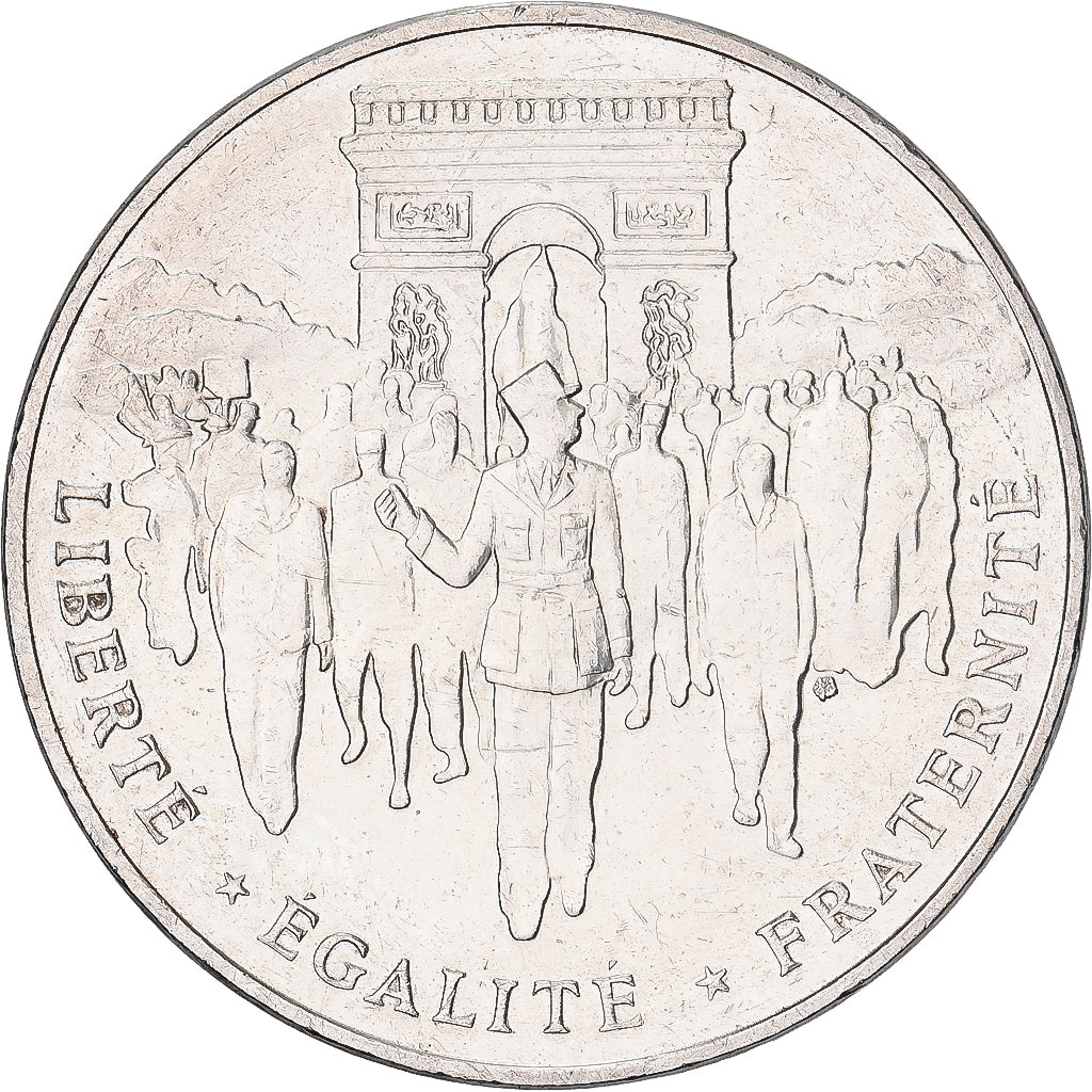 France, Libération de Paris, 100 Francs, 1994, MS(60-62), Silver, KM:1045.1