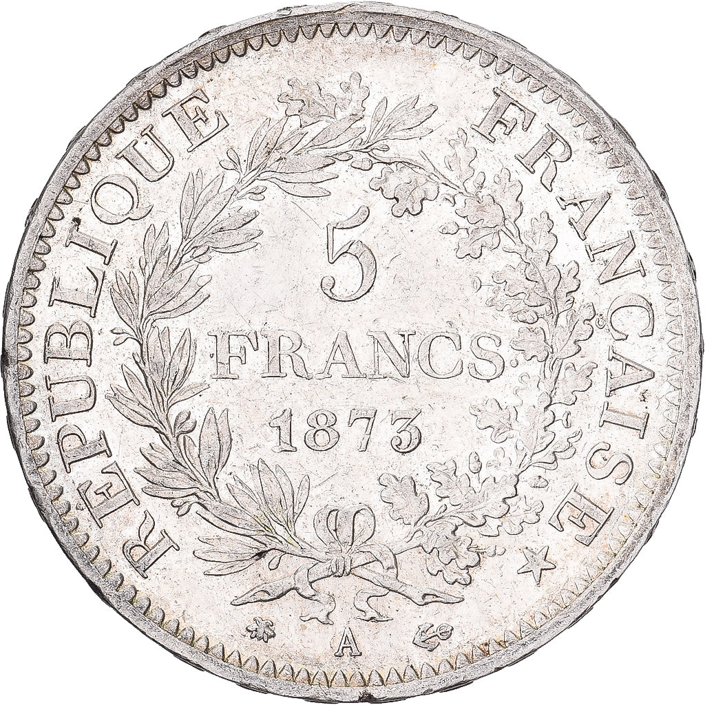Francia, Hercule, 5 Francs, 1873, Paris, SPL-, Argento, KM:820.1, Gadoury:745