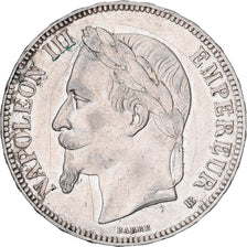 France, 5 Francs, Napoléon III, 1867, Strasbourg, Argent, TTB+, KM:799.2