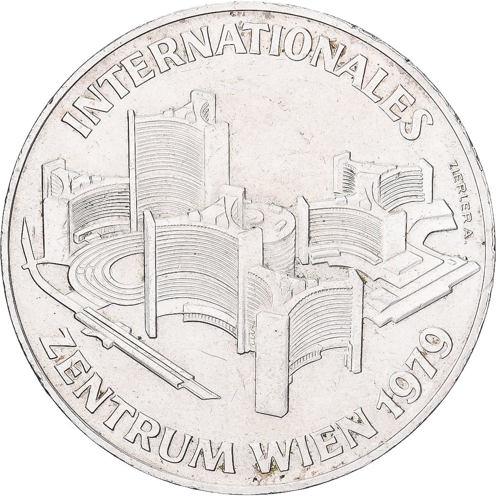Áustria, 100 Schilling, Centre International, 1979, Prata, AU(50-53), KM:2944