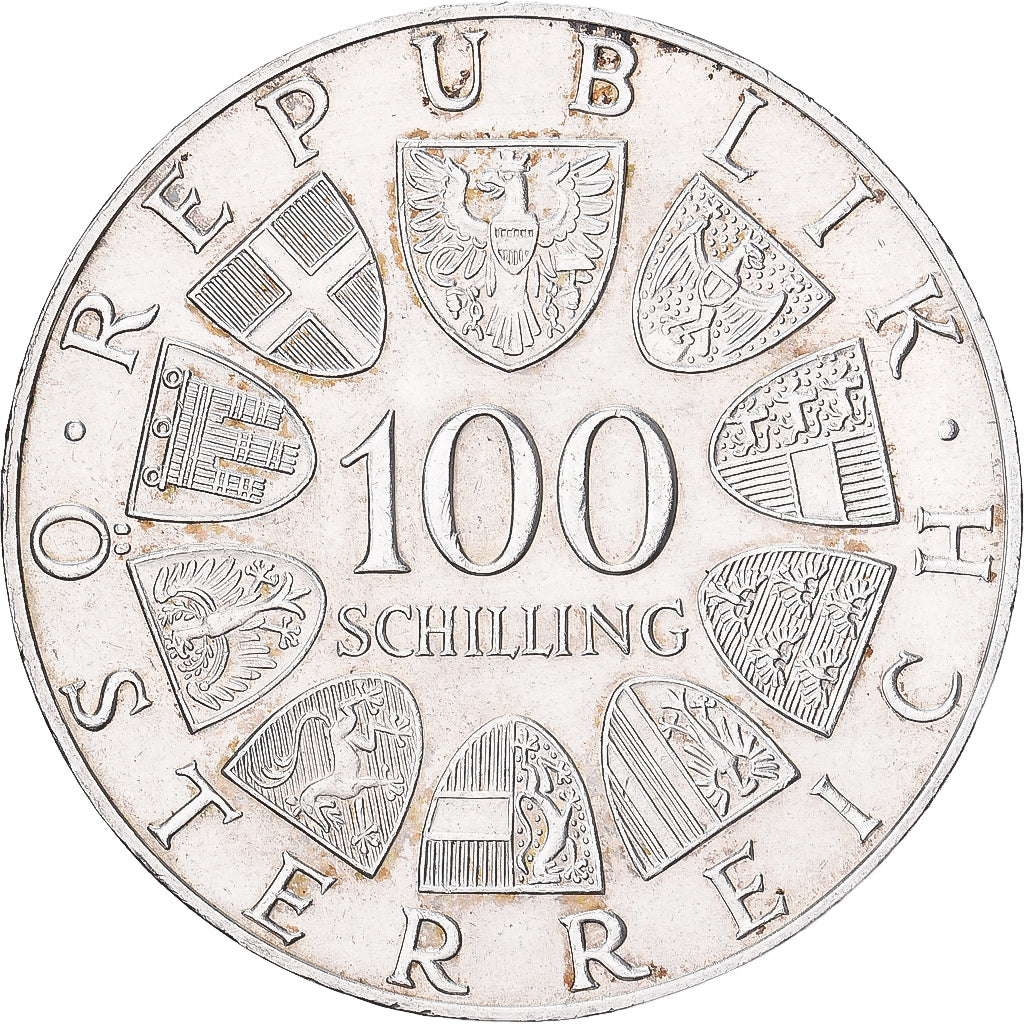 Áustria, 100 Schilling, Centre International, 1979, Prata, AU(50-53), KM:2944