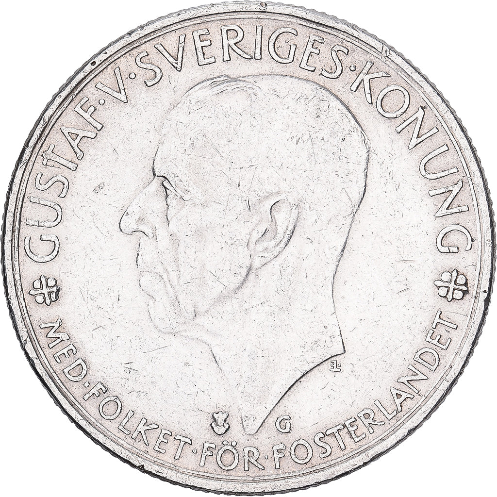Schweden, Gustaf V, 5 Kronor, 1935, Silber, SS+, KM:806