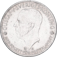 Sweden, Gustaf V, 5 Kronor, 1935, Silver, AU(50-53), KM:806