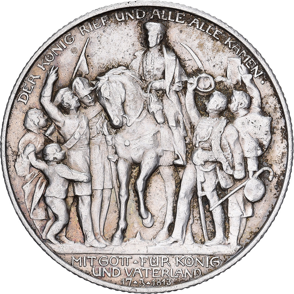 Alemanha, PRUSSIA, Wilhelm II, 2 Mark, 1913, Berlin, Prata, EF(40-45), KM:532