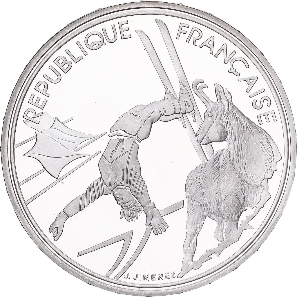 Francia, 100 Francs, 1992 Olympics, Albertville, Free-style Skiing, 1990, Paris