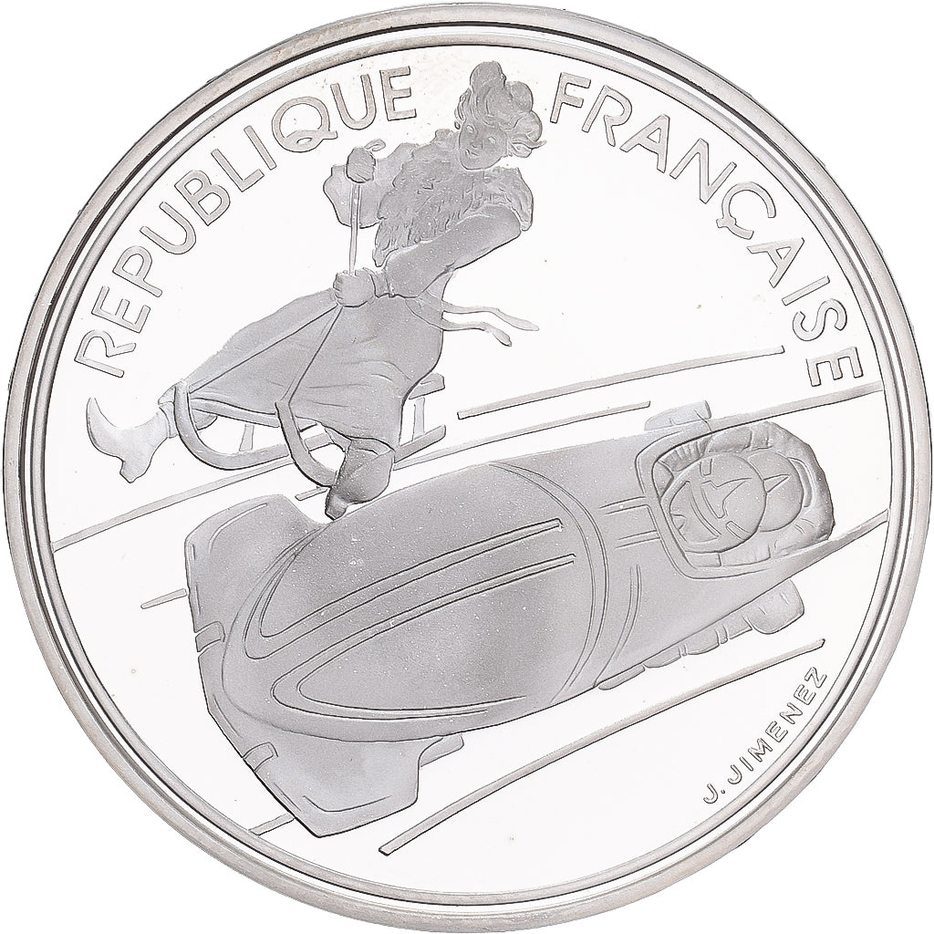 Francia, 100 Francs, 1992 Olympics, Albertville, Bobsledding, 1990, Paris