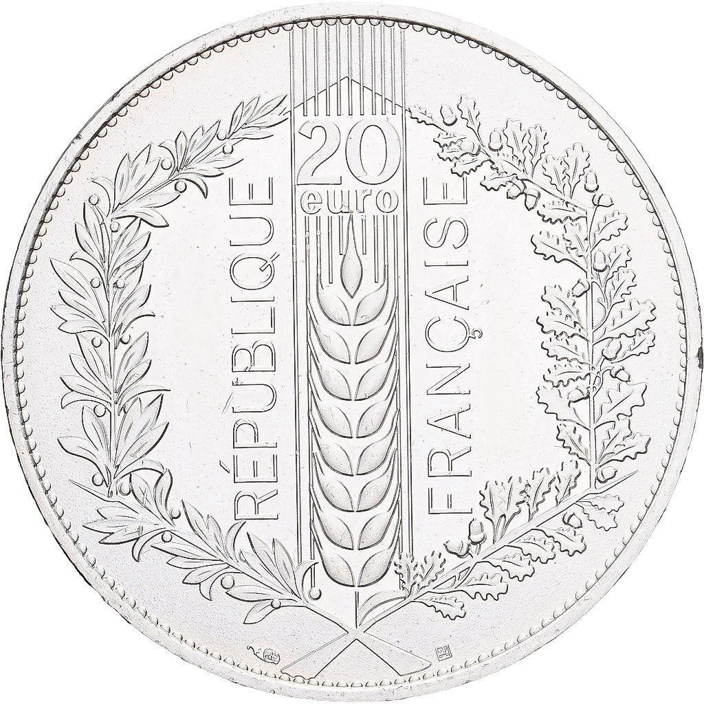 France, 20 Euro, Le Chêne, 2022, Paris, Blé, MS(64), Silver