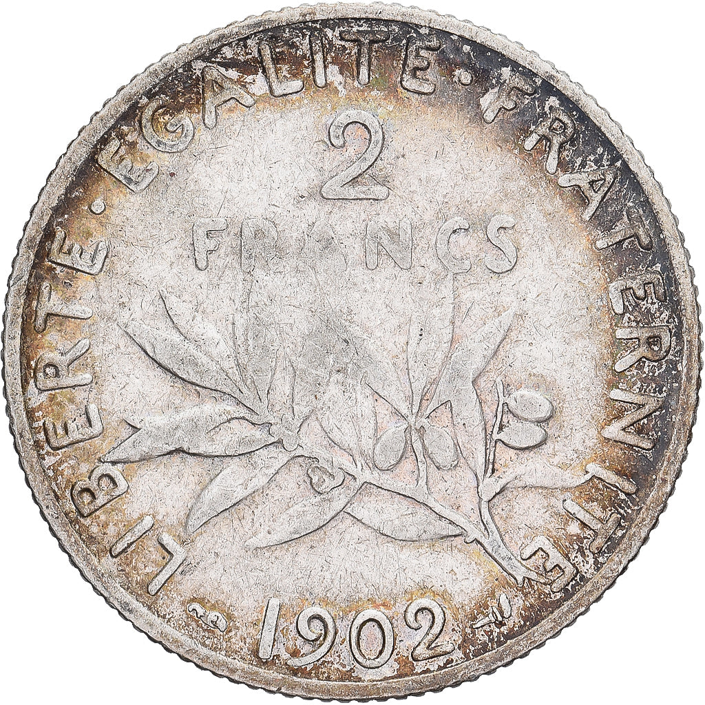 Coin, France, Semeuse, 2 Francs, 1902, VF(30-35), Silver, KM:845.1, Gadoury:532
