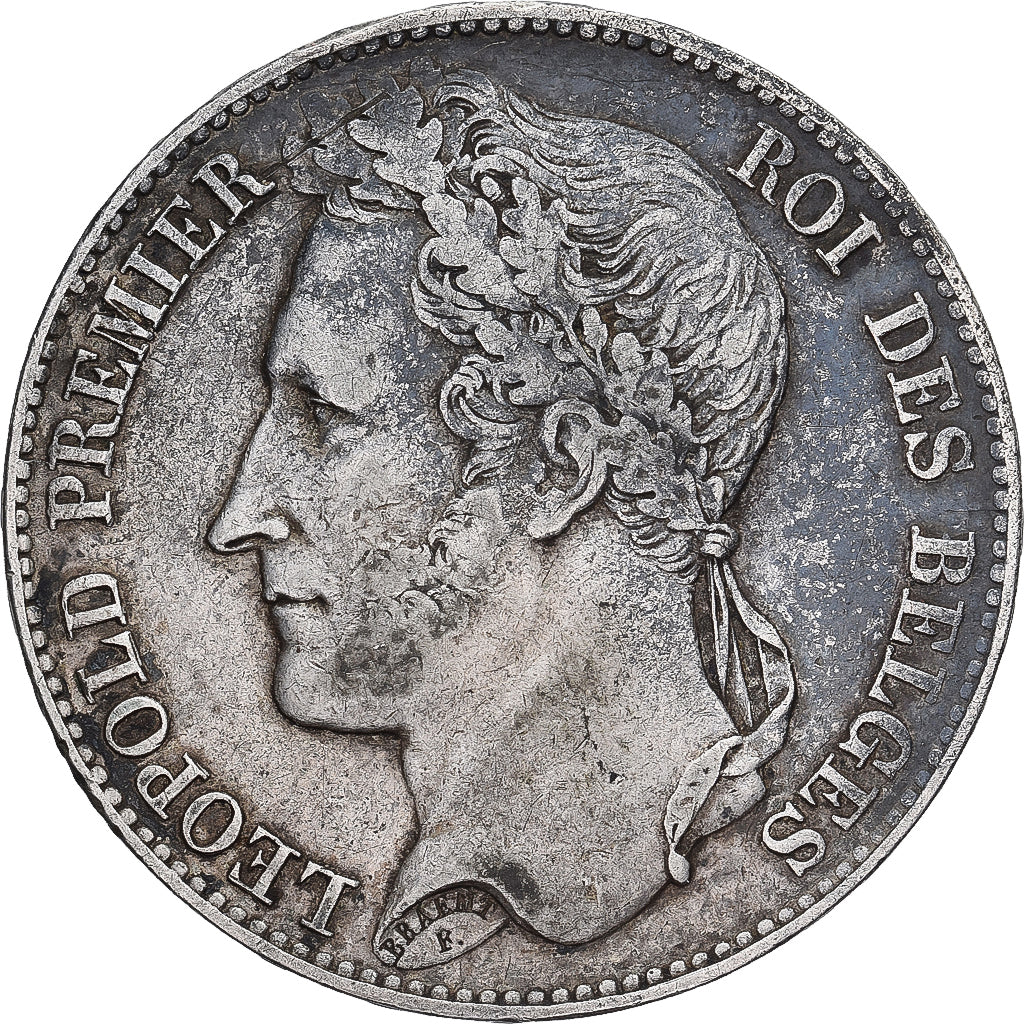 Coin, Belgium, Leopold I, 5 Francs, 5 Frank, 1848, Brussels, EF(40-45), Silver