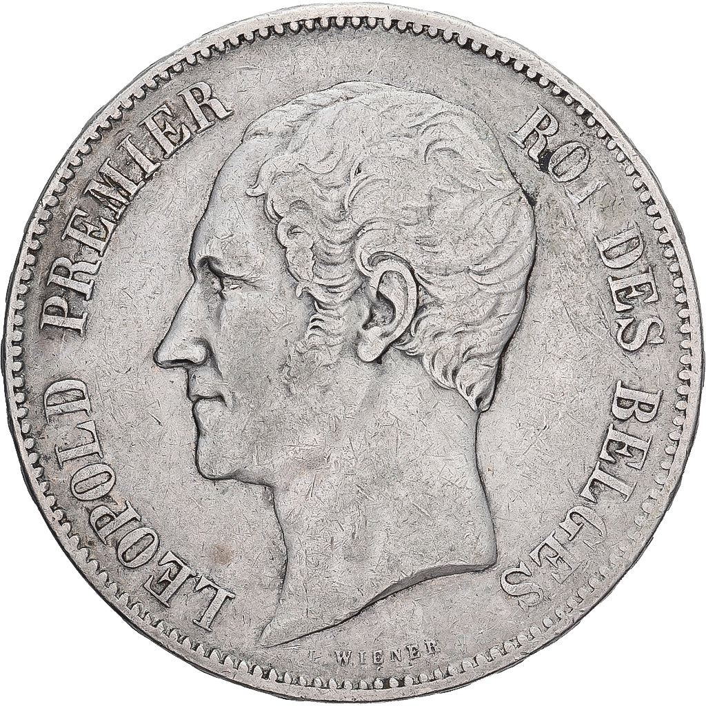 Belgien, Leopold I, 5 Francs, 5 Frank, 1853, Silber, S+, KM:17