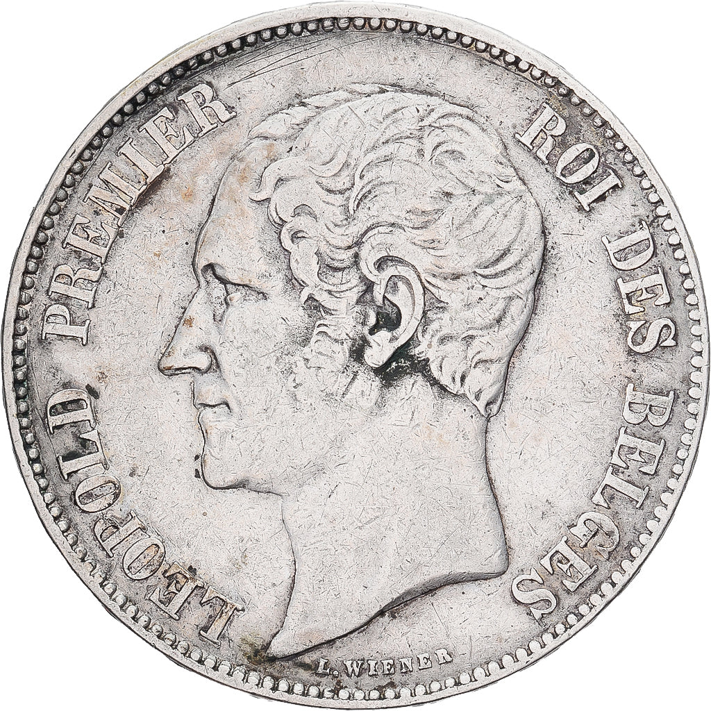 Belgio, Leopold I, 5 Francs, 5 Frank, 1850, Brussels, Argento, BB, KM:17