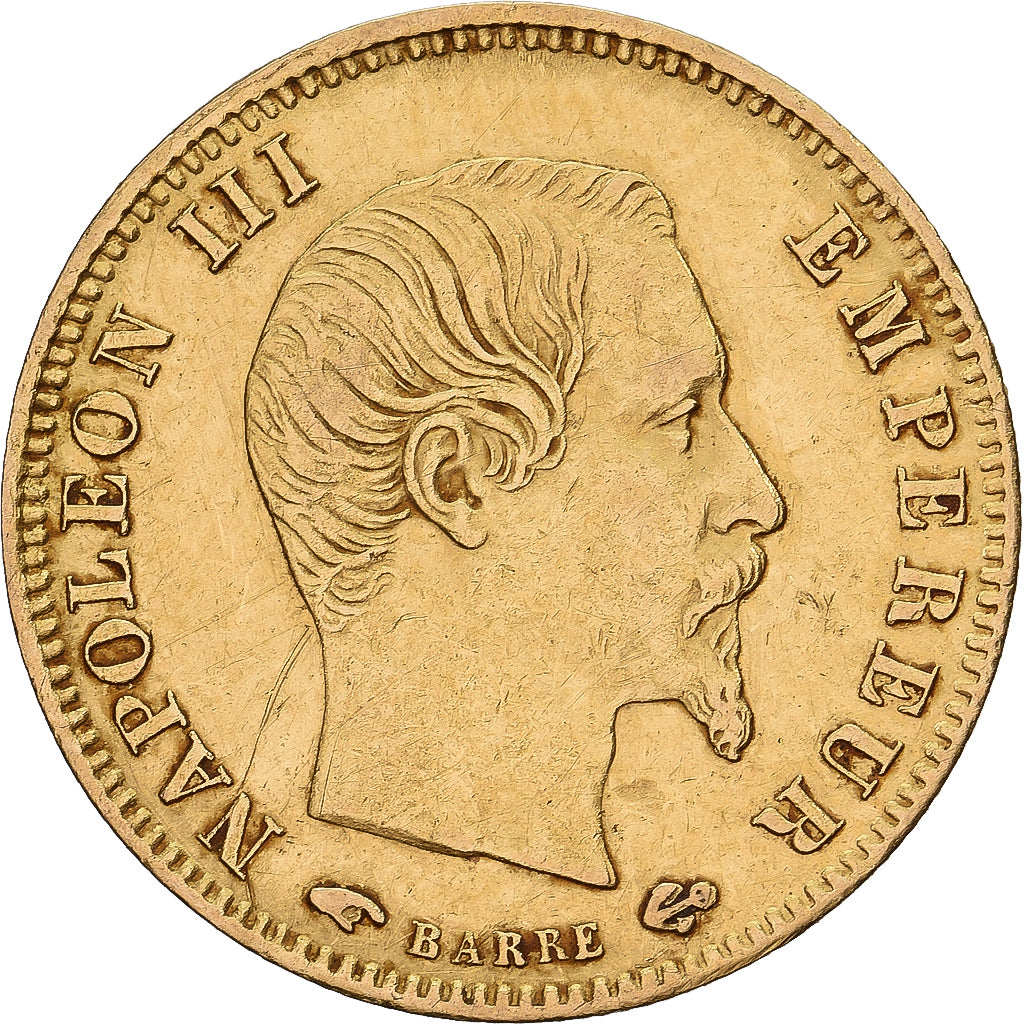 France, Napoleon III, 5 Francs, 1856, Paris, Gold, EF(40-45), Gadoury:1001