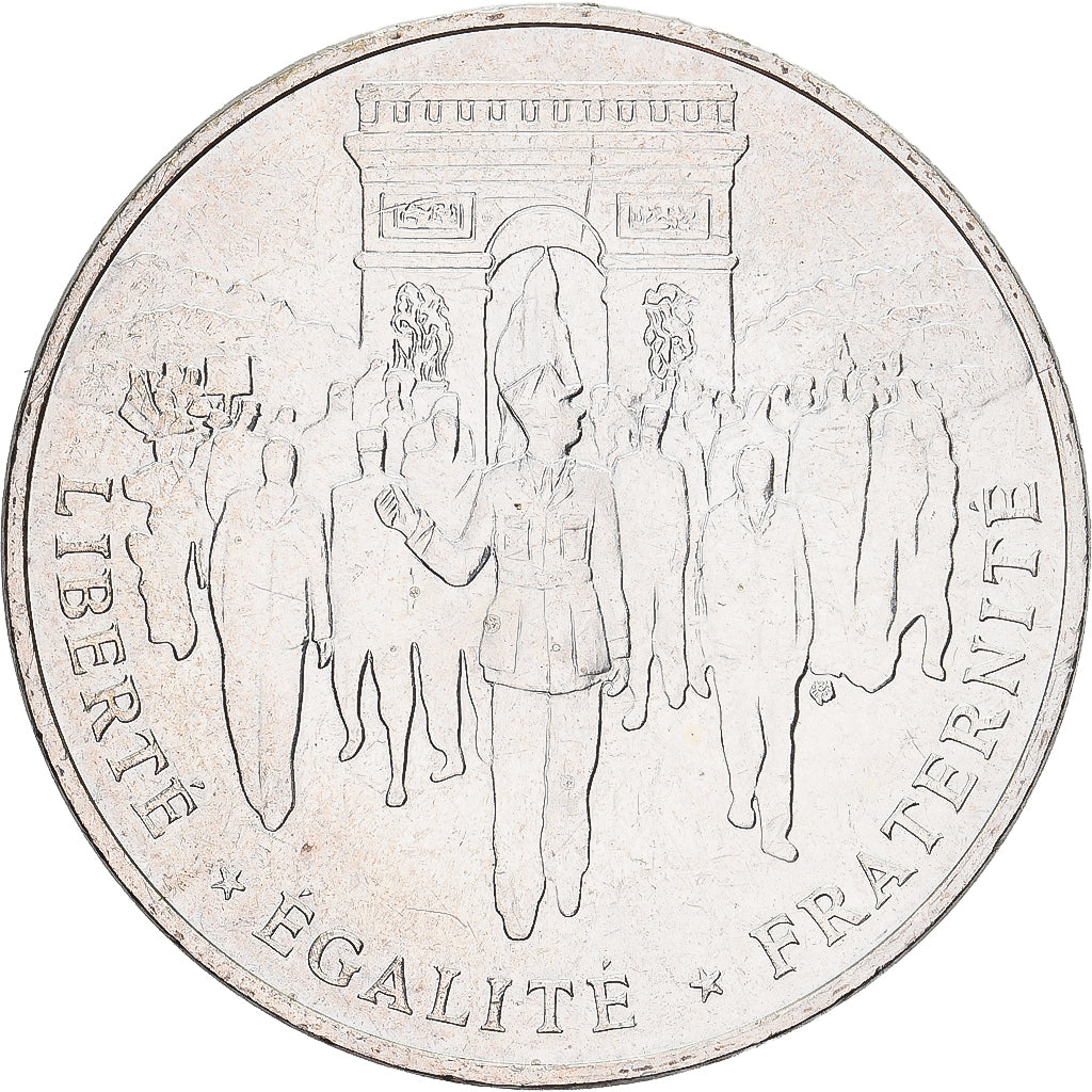 Francja, 100 Francs, Libération de Paris, 1994, Srebro, AU(55-58), Gadoury:935