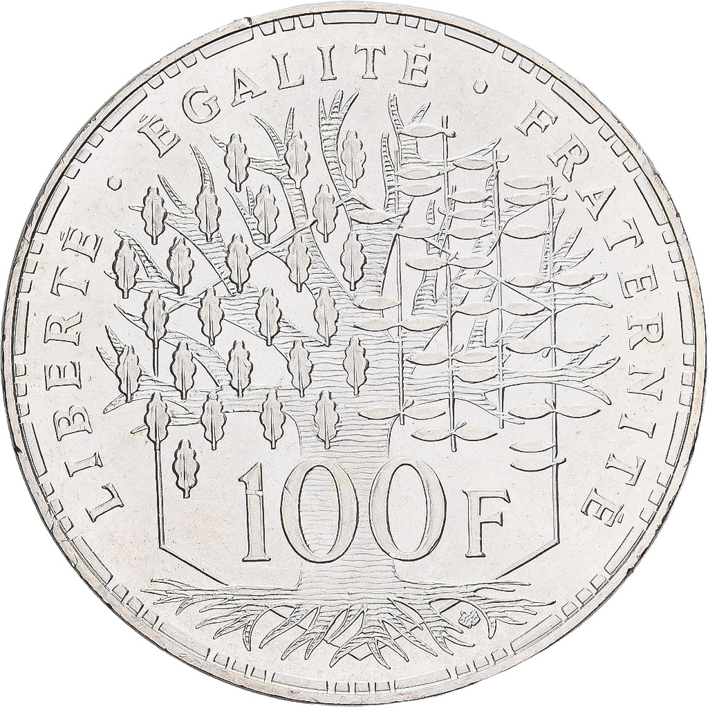 Francia, 100 Francs, Panthéon, 1989, MDP, Plata, EBC+, Gadoury:898, KM:951.1