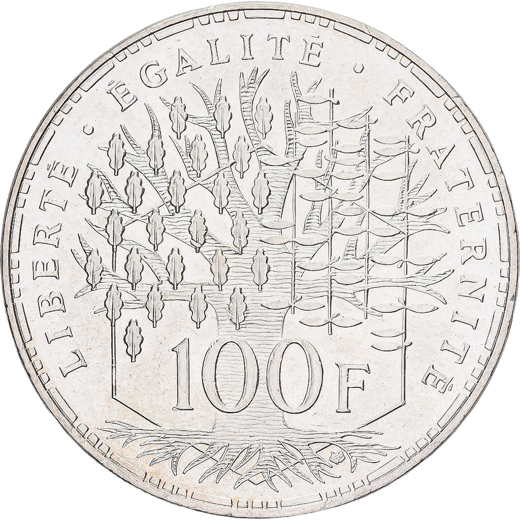Francia, 100 Francs, Panthéon, 1987, MDP, Plata, SC+, Gadoury:898, KM:951.1