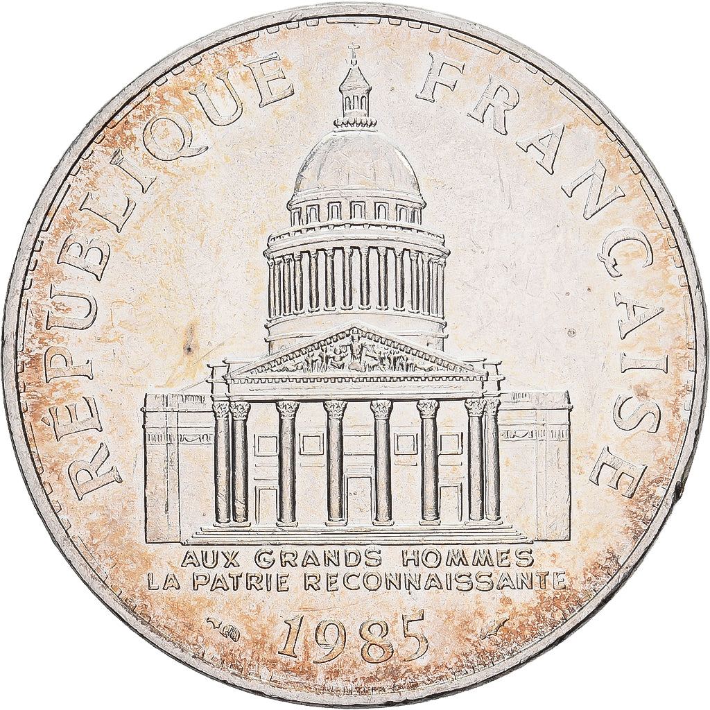 Francja, 100 Francs, Panthéon, 1985, Paris, Srebro, MS(60-62), Gadoury:898