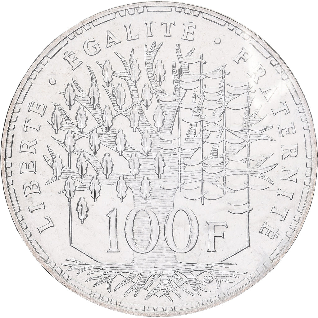 France, 100 Francs, Panthéon, 1982, MDP, Essai de frappe, Silver, MS(65-70)