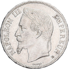 Coin, France, Napoleon III, 5 Francs, 1869, Strasbourg, AU(50-53), Silver