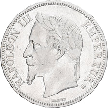 France, Napoléon III, 5 Francs, 1867, Strasbourg, EF(40-45), Silver, KM:799.2