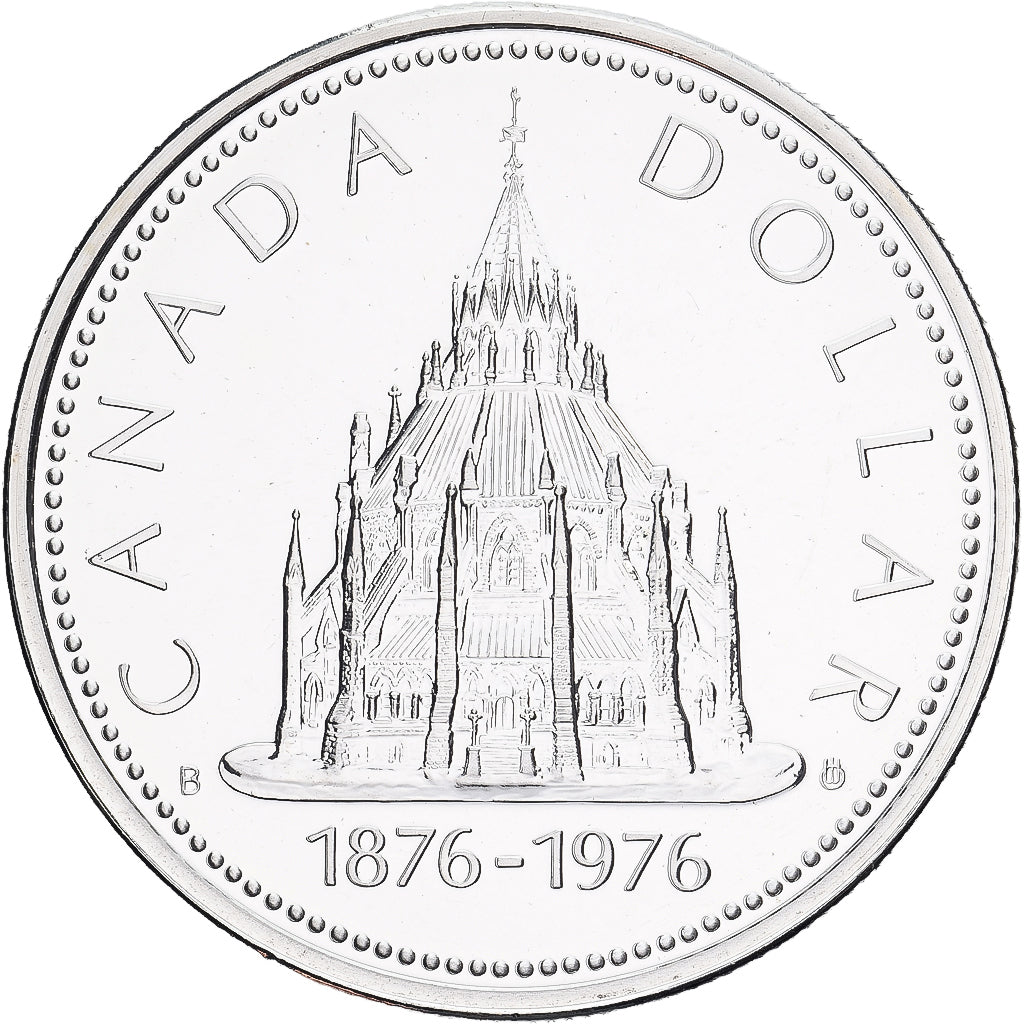Canadá, Elizabeth II, Dollar, 1976, Royal Canadian Mint, BE, Prata, MS(63)