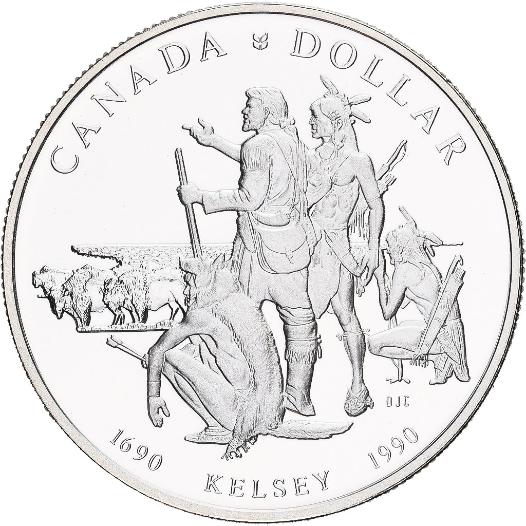 Canadá, Elizabeth II, Dollar, 1990, Royal Canadian Mint, Prueba, Plata, SC