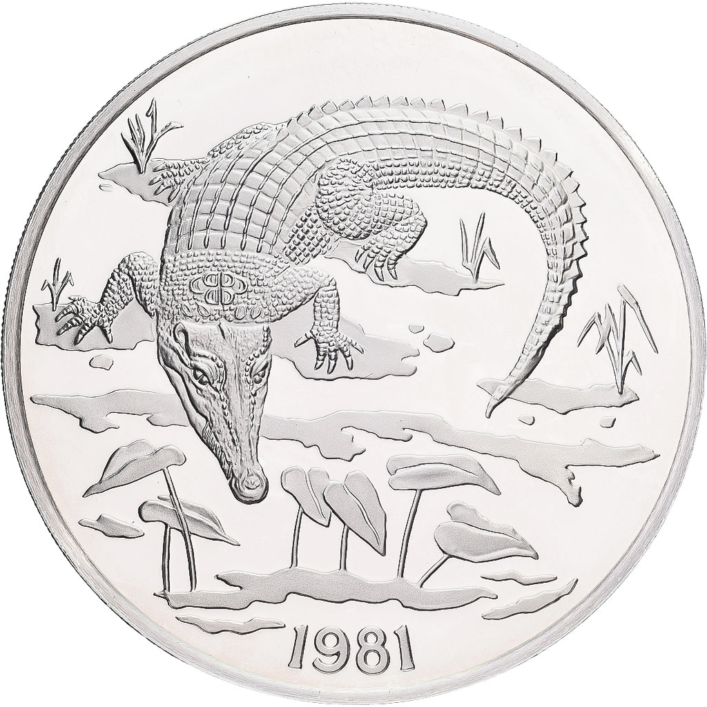 Jamaica, 10 Dollars, 1981, Franklin Mint, Faune des Caraïbes, Silver